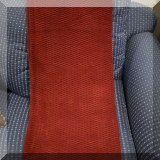 D071. Hudson Park Collection red throw blanket.